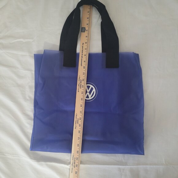 VW Blue Tote Bag Volkswagen Heavy Reusable Plastic Tote - Picture 8 of 15